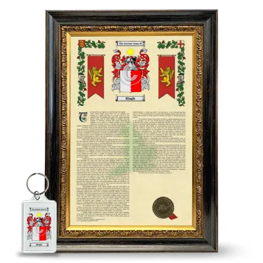 Hingly Framed Armorial History and Keychain - Heirloom