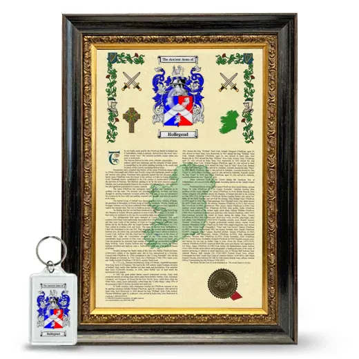Hollegend Framed Armorial History and Keychain - Heirloom