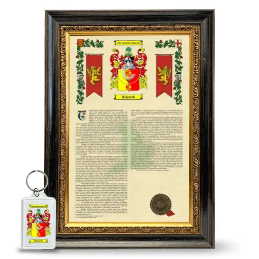 Holyoeck Framed Armorial History and Keychain - Heirloom