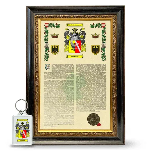 Hommel Framed Armorial History and Keychain - Heirloom
