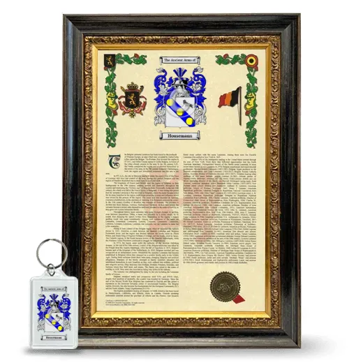 Housemann Framed Armorial History and Keychain - Heirloom