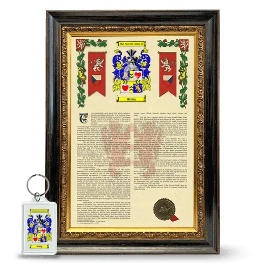 Hruby Framed Armorial History and Keychain - Heirloom