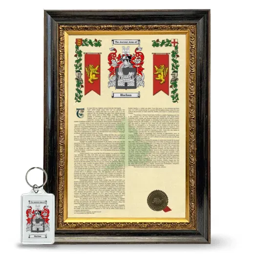 Huchan Framed Armorial History and Keychain - Heirloom