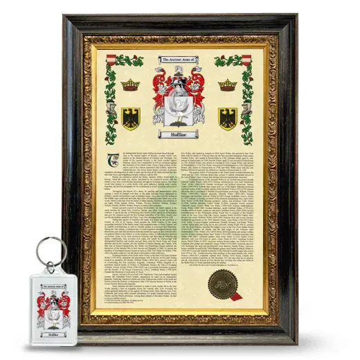 Huffine Framed Armorial History and Keychain - Heirloom