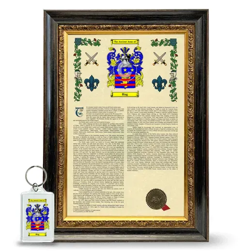Hug Framed Armorial History and Keychain - Heirloom