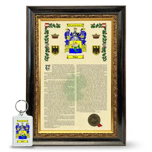 Hugot Framed Armorial History and Keychain - Heirloom