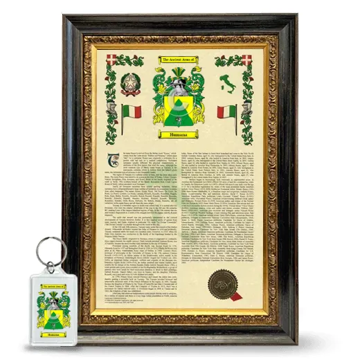 Humana Framed Armorial History and Keychain - Heirloom