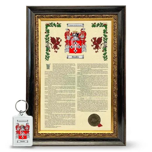 Humfris Framed Armorial History and Keychain - Heirloom