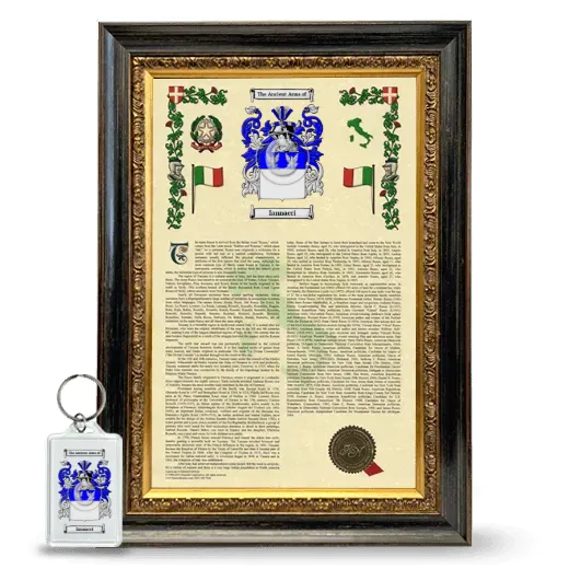 Iannacci Framed Armorial History and Keychain - Heirloom