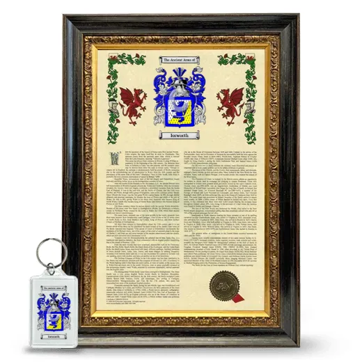 Iorworth Framed Armorial History and Keychain - Heirloom