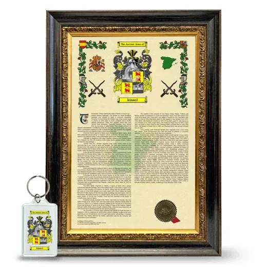Irizarri Framed Armorial History and Keychain - Heirloom