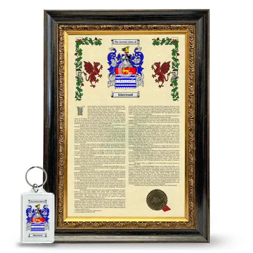 Isherwood Framed Armorial History and Keychain - Heirloom