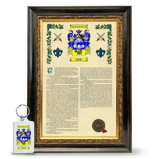 Janelle Framed Armorial History and Keychain - Heirloom