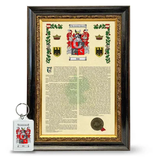 Jess Framed Armorial History and Keychain - Heirloom