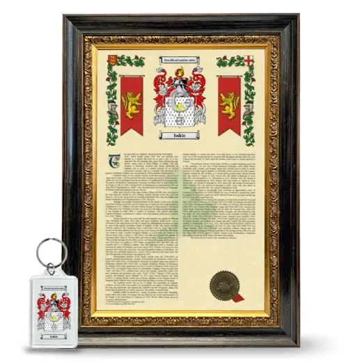 Jodrie Framed Armorial History and Keychain - Heirloom
