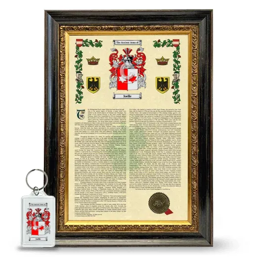 Joelle Framed Armorial History and Keychain - Heirloom