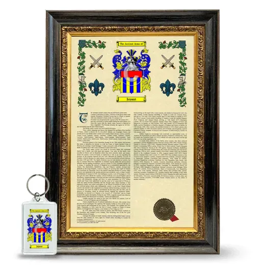 Joyant Framed Armorial History and Keychain - Heirloom