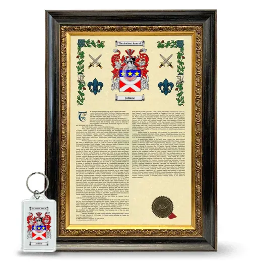 Juliane Framed Armorial History and Keychain - Heirloom