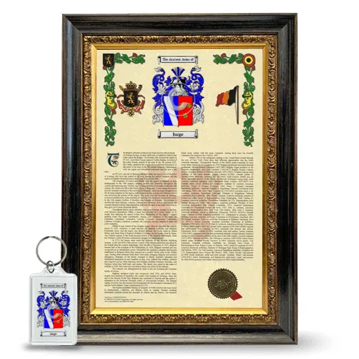 Jurge Framed Armorial History and Keychain - Heirloom