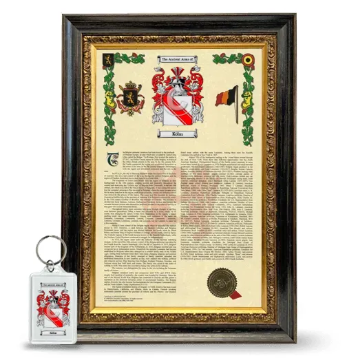 Köhn Framed Armorial History and Keychain - Heirloom