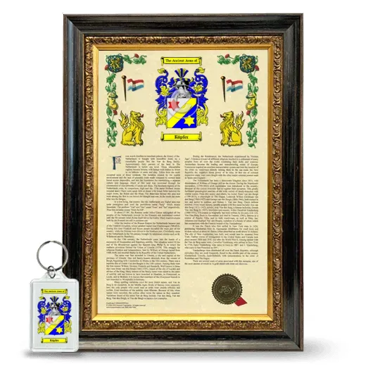 Küpfer Framed Armorial History and Keychain - Heirloom