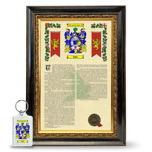 Kallis Framed Armorial History and Keychain - Heirloom