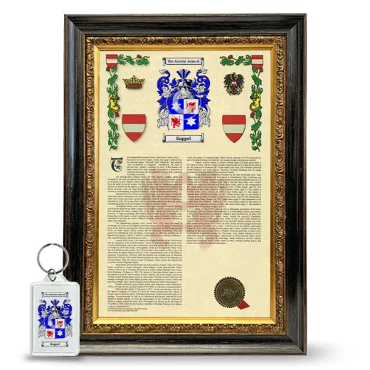 Kappel Framed Armorial History and Keychain - Heirloom