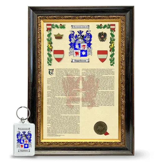 Kappelmann Framed Armorial History and Keychain - Heirloom