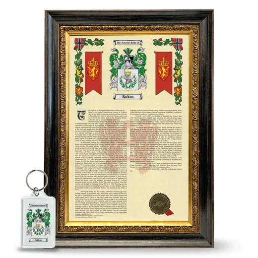 Karlson Framed Armorial History and Keychain - Heirloom