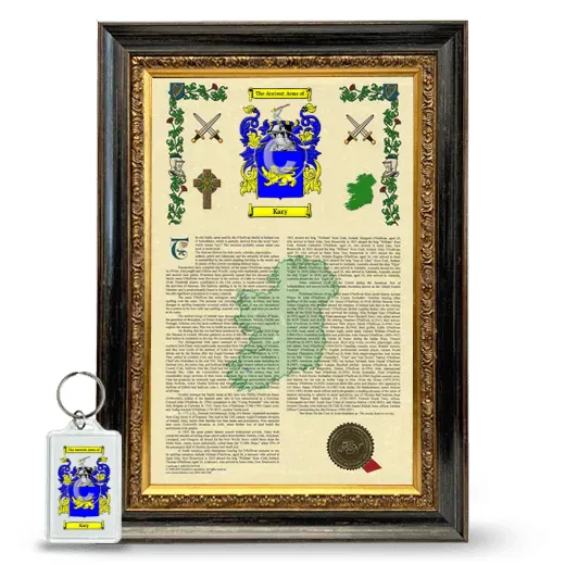 Kary Framed Armorial History and Keychain - Heirloom