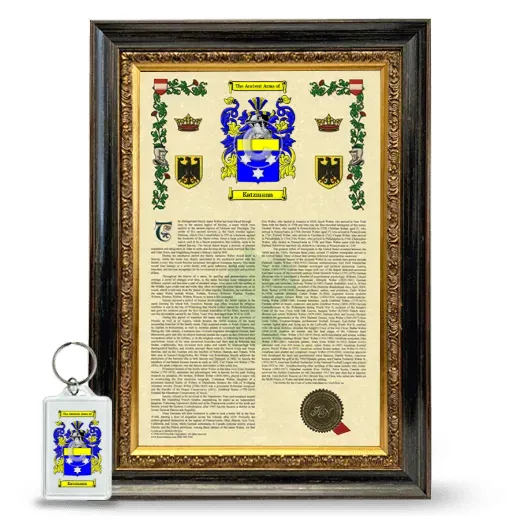 Katzmann Framed Armorial History and Keychain - Heirloom