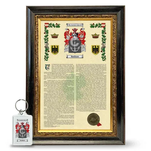 Kaufman Framed Armorial History and Keychain - Heirloom