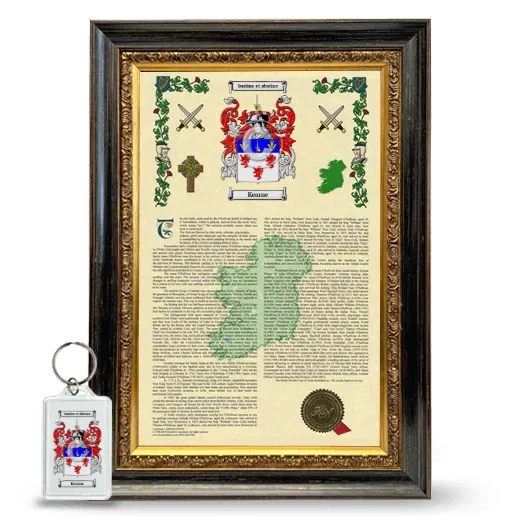 Kearne Framed Armorial History and Keychain - Heirloom