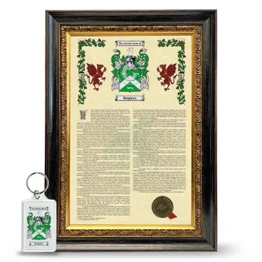 Keegwyn Framed Armorial History and Keychain - Heirloom