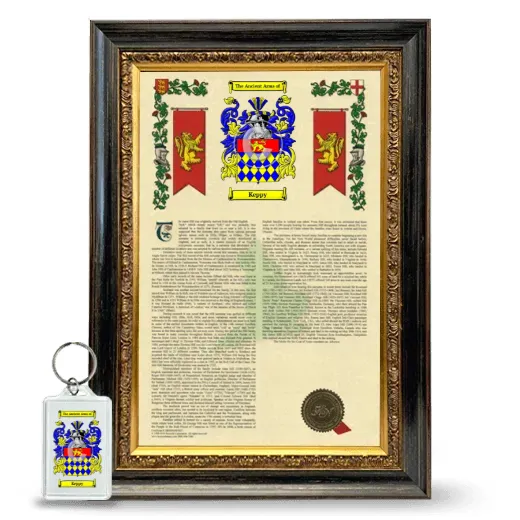 Keppy Framed Armorial History and Keychain - Heirloom