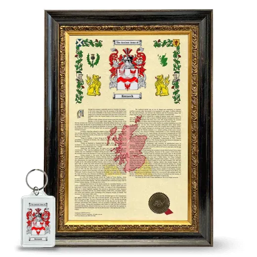 Kernock Framed Armorial History and Keychain - Heirloom