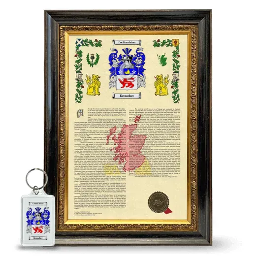 Kerracher Framed Armorial History and Keychain - Heirloom