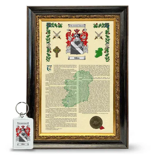 Kilion Framed Armorial History and Keychain - Heirloom