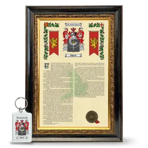 Kilpeck Framed Armorial History and Keychain - Heirloom