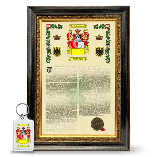 Kirchberger Framed Armorial History and Keychain - Heirloom