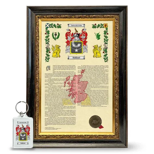 Kirklynd Framed Armorial History and Keychain - Heirloom