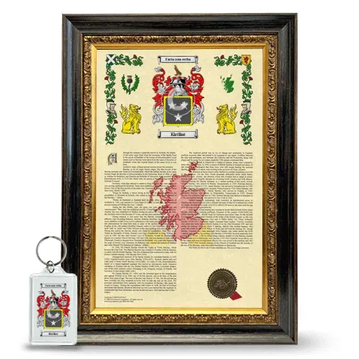 Kirtlint Framed Armorial History and Keychain - Heirloom