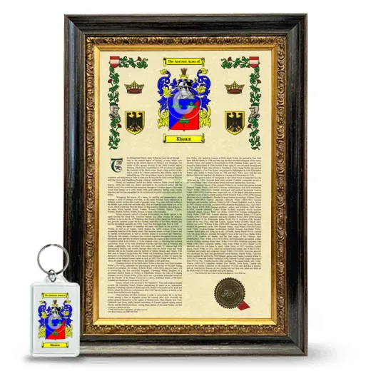 Klamm Framed Armorial History and Keychain - Heirloom