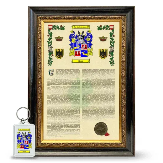 Klare Framed Armorial History and Keychain - Heirloom