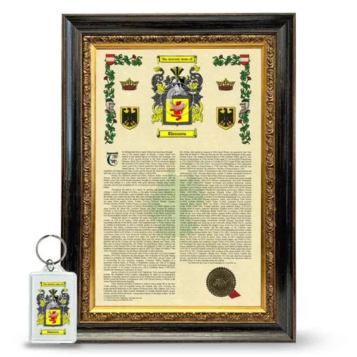 Klaussen Framed Armorial History and Keychain - Heirloom