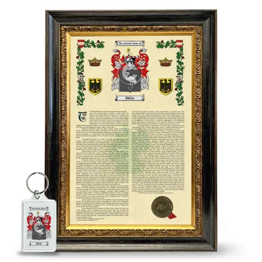 Kliche Framed Armorial History and Keychain - Heirloom