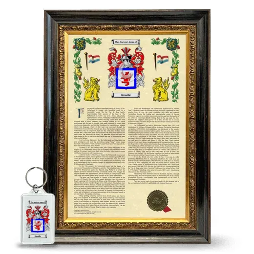 Knodle Framed Armorial History and Keychain - Heirloom
