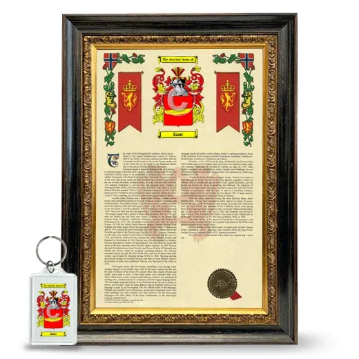 Knut Framed Armorial History and Keychain - Heirloom