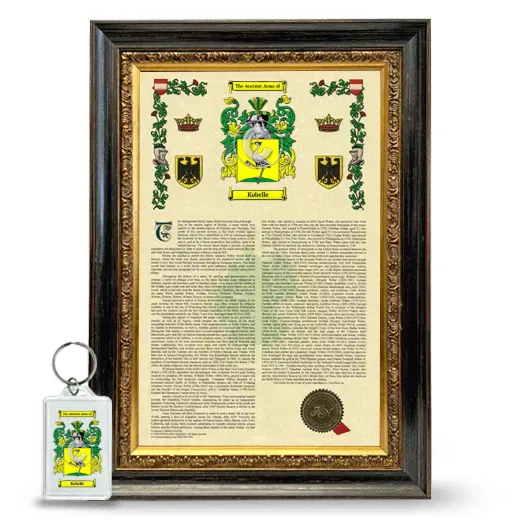 Kobelle Framed Armorial History and Keychain - Heirloom