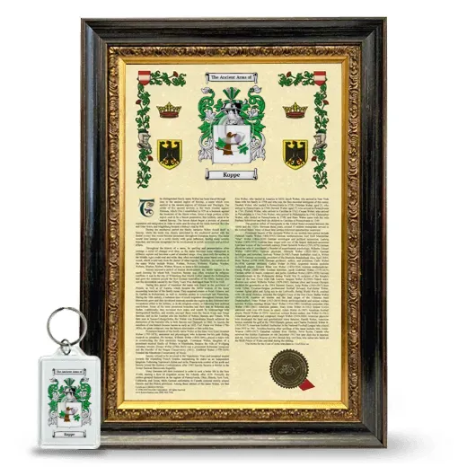 Koppe Framed Armorial History and Keychain - Heirloom